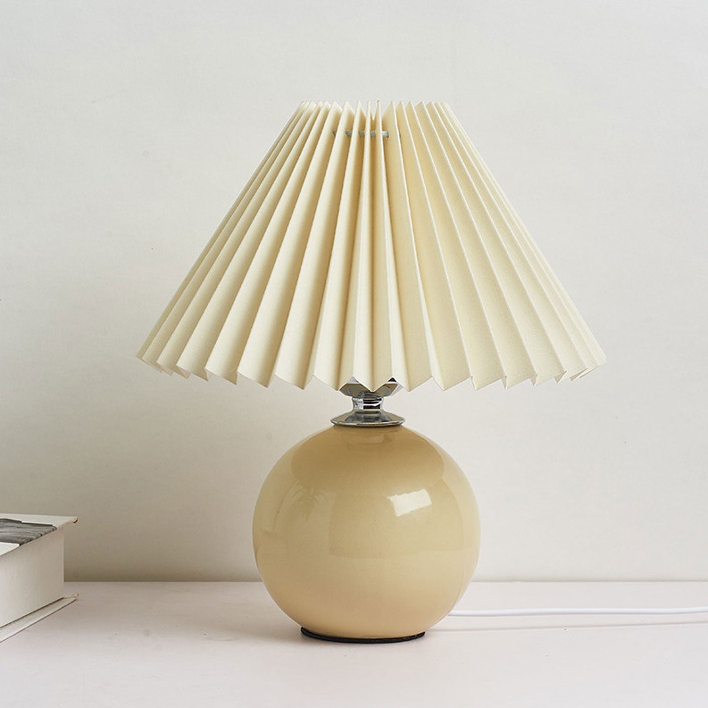 Nora Ceramic Table Lamp | Vintage Design, Soft Ambient Glow for Bedroom or Living Room