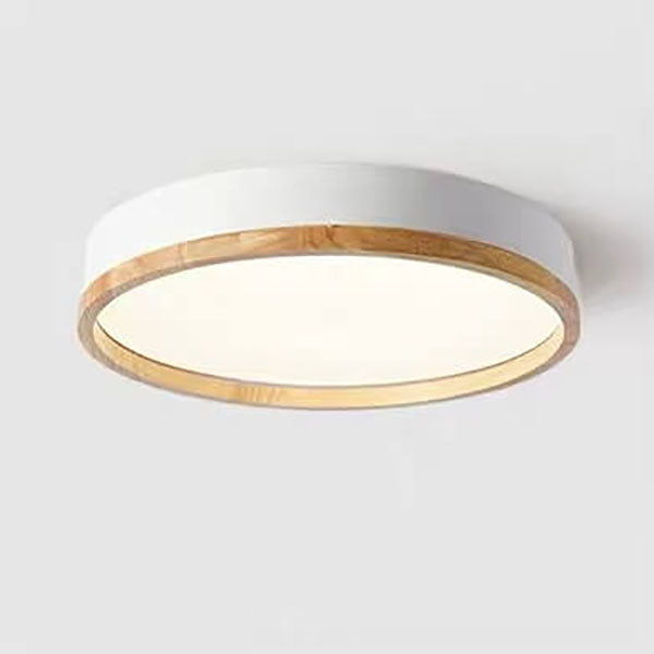 Nora Flush Mount Ceiling Light | LED, Scandinavian Design with Natural Wood 3