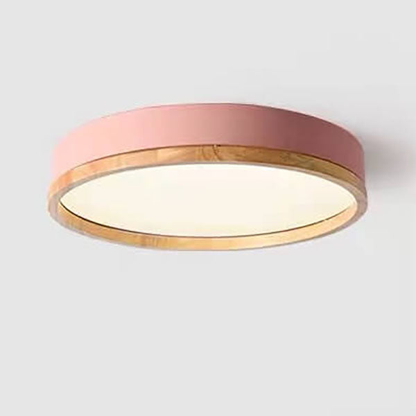 Nora Flush Mount Ceiling Light | LED, Scandinavian Design with Natural Wood 4