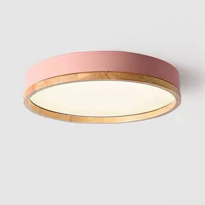 Nora Flush Mount Ceiling Light | LED, Scandinavian Design with Natural Wood 4