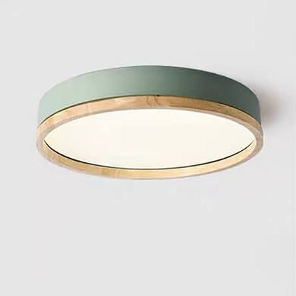 Nora Flush Mount Ceiling Light | LED, Scandinavian Design with Natural Wood 5