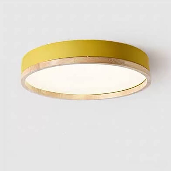 Nora Flush Mount Ceiling Light | LED, Scandinavian Design with Natural Wood 6