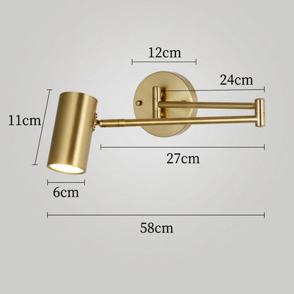 NordicAura | Elegant Adjustable Brass Wall Sconce Light Fixture 7