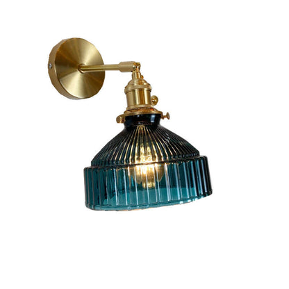 NordicAura | Elegant Vintage Brass Glass Dome Wall Sconce Lighting 1