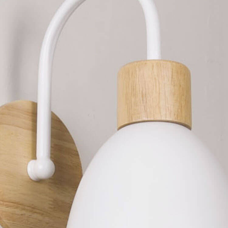 NordicAura | Stylish Elegant Wooden Dome Wall Light with Pull Switch 2