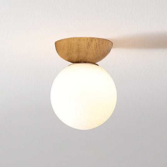 NordicGlow | Elegant Minimalist Wood and Glass Ceiling Light 0