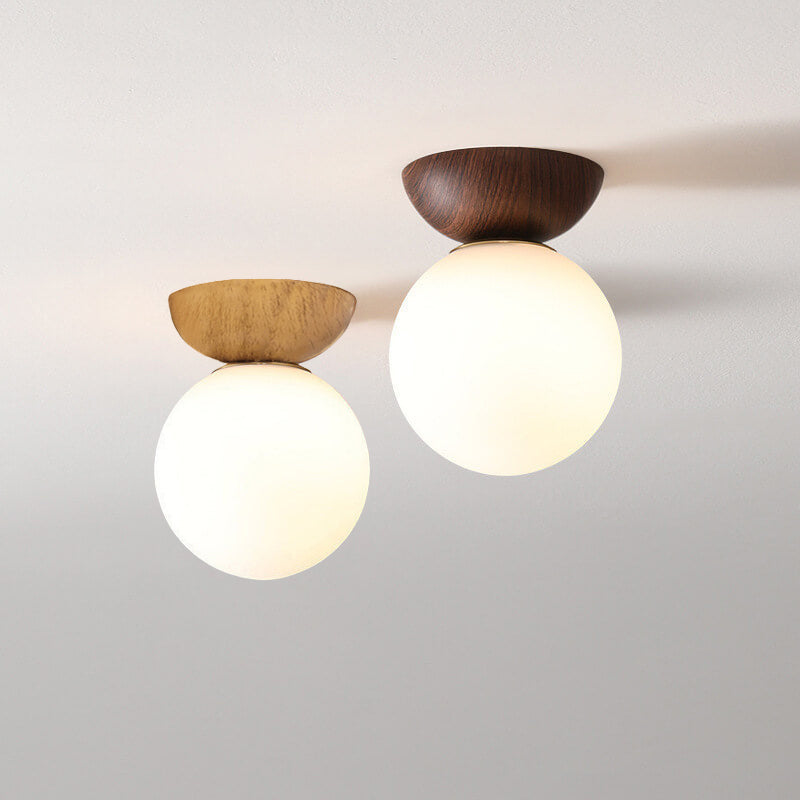 NordicGlow | Elegant Minimalist Wood and Glass Ceiling Light 8