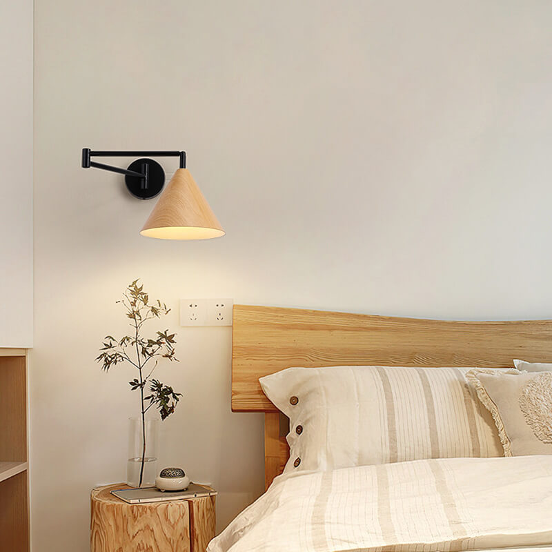 NordicWood | Elegant Adjustable Swing Arm Wall Sconce Light 2