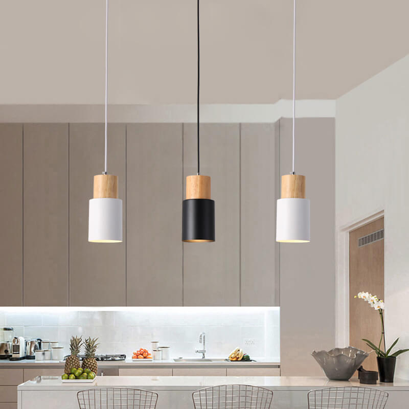 NordicWood | Elegant Minimalist LED Cylinder Pendant Light 1