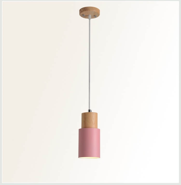 NordicWood | Elegant Minimalist LED Cylinder Pendant Light 10