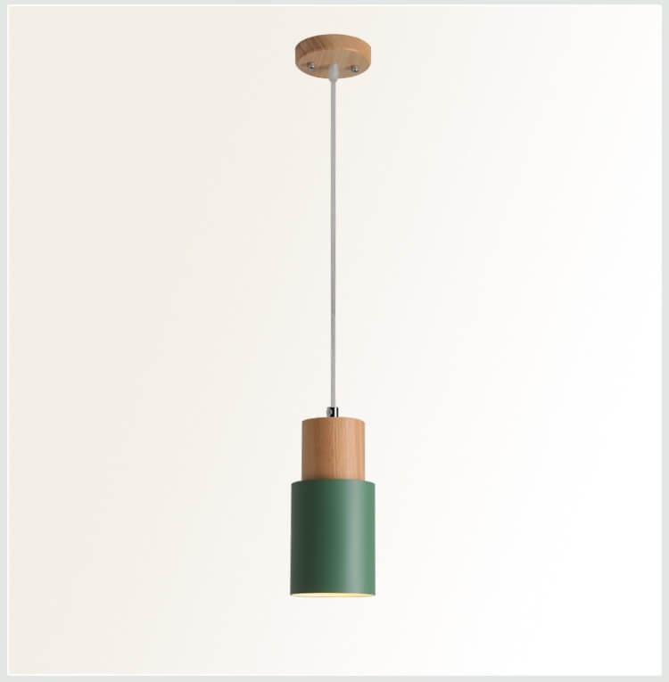 NordicWood | Elegant Minimalist LED Cylinder Pendant Light 11