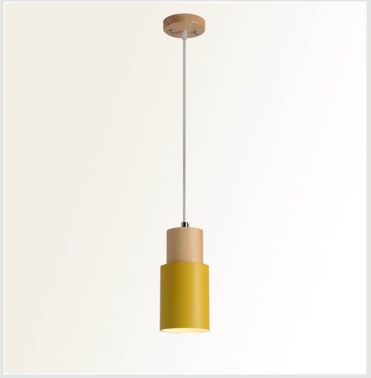 NordicWood | Elegant Minimalist LED Cylinder Pendant Light 12