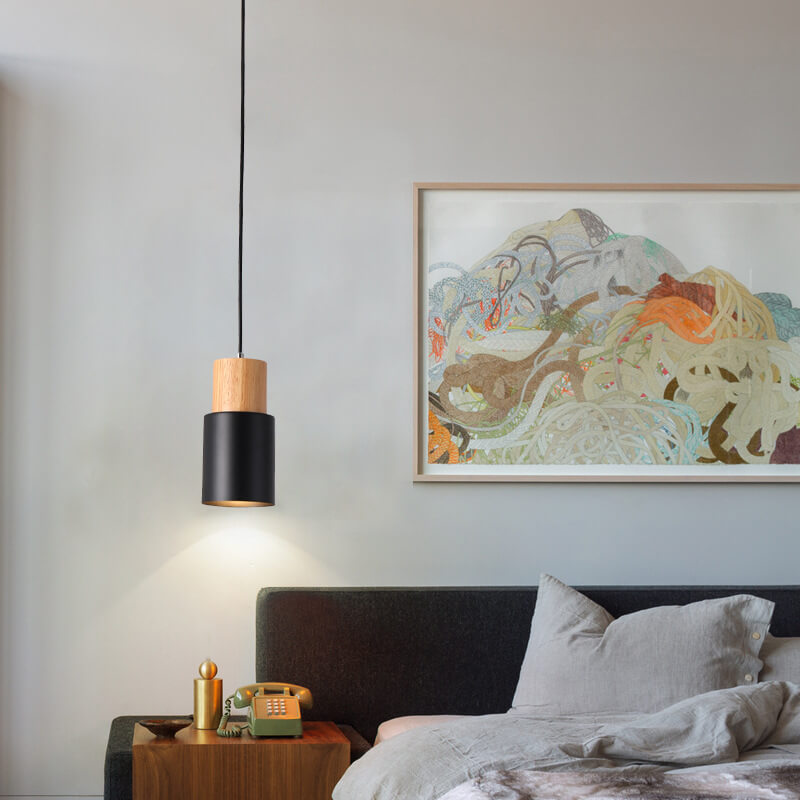 NordicWood | Elegant Minimalist LED Cylinder Pendant Light 2
