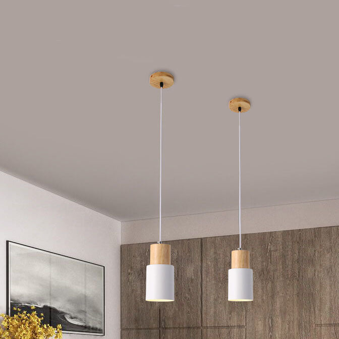 NordicWood | Elegant Minimalist LED Cylinder Pendant Light 3