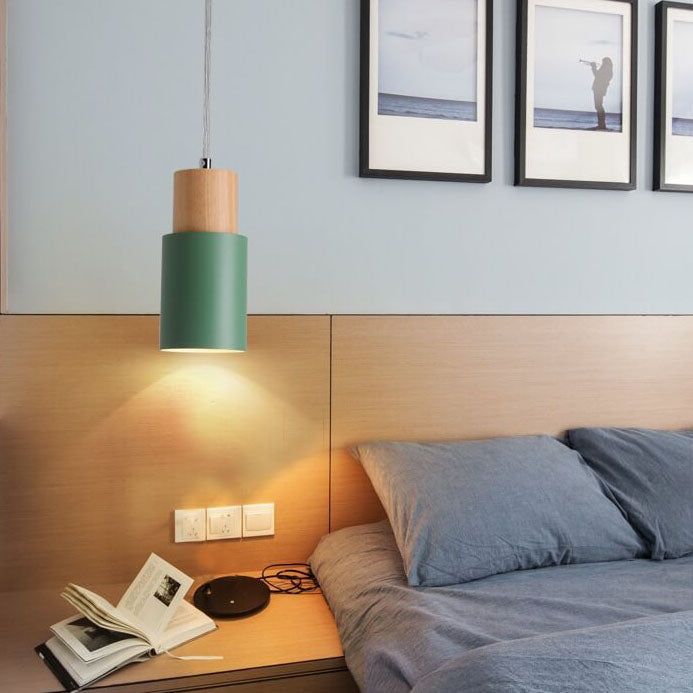 NordicWood | Elegant Minimalist LED Cylinder Pendant Light 7