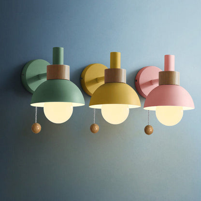Nordic Charm | Wall Sconce Lighting with LED Glow | Elegant Wood & Metal Design for Calming Ambience 1
