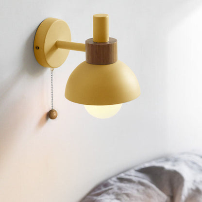 Nordic Charm | Wall Sconce Lighting with LED Glow | Elegant Wood & Metal Design for Calming Ambience 4