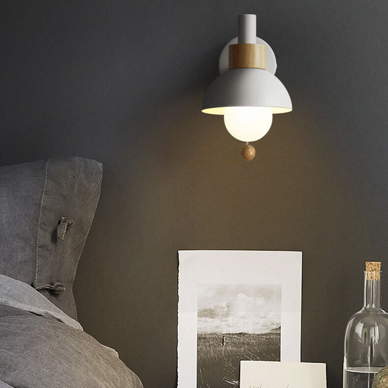 Nordic Charm | Wall Sconce Lighting with LED Glow | Elegant Wood & Metal Design for Calming Ambience 8