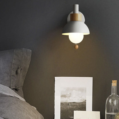 Nordic Charm | Wall Sconce Lighting with LED Glow | Elegant Wood & Metal Design for Calming Ambience 8