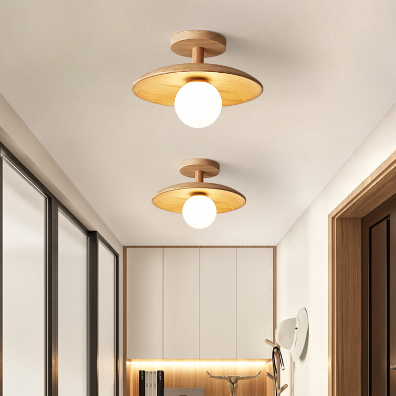 Nordic Collection | Flush Mount Ceiling Light Fixture with Frosted Glass | Minimalist Design for Warm Ambience 1