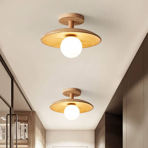 Nordic Collection | Flush Mount Ceiling Light Fixture with Frosted Glass | Minimalist Design for Warm Ambience 4