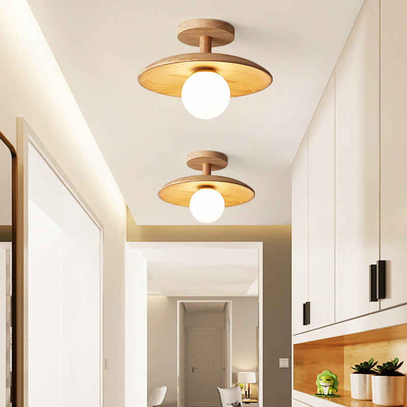 Nordic Collection | Flush Mount Ceiling Light Fixture with Frosted Glass | Minimalist Design for Warm Ambience 5