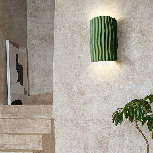 Nordic Collection | Half-Cylinder Wall Light with Textured Finish | Elegant Design for Warm Illumination 0