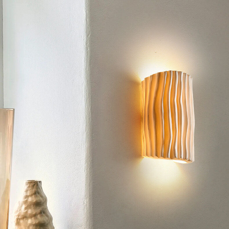 Nordic Collection | Half-Cylinder Wall Light with Textured Finish | Elegant Design for Warm Illumination 1