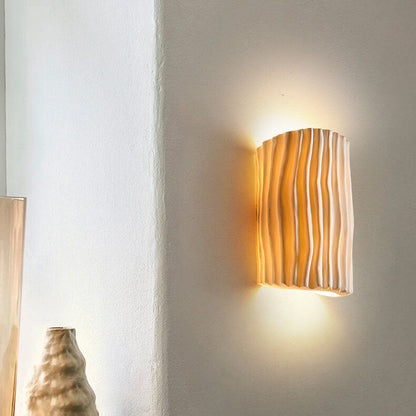 Nordic Collection | Half-Cylinder Wall Light with Textured Finish | Elegant Design for Warm Illumination 1