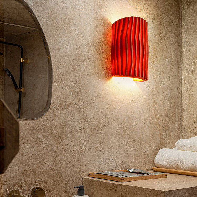 Nordic Collection | Half-Cylinder Wall Light with Textured Finish | Elegant Design for Warm Illumination 2