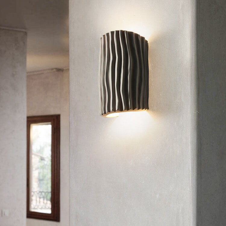 Nordic Collection | Half-Cylinder Wall Light with Textured Finish | Elegant Design for Warm Illumination 3