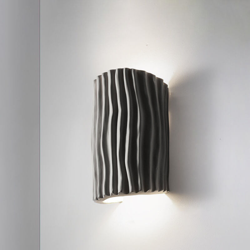 Nordic Collection | Half-Cylinder Wall Light with Textured Finish | Elegant Design for Warm Illumination 6