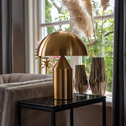 Nordic Collection | LED Table Lamp with Elegant Brass Dome Design | Warm Ambient Lighting for Living Room & Bedroom 2