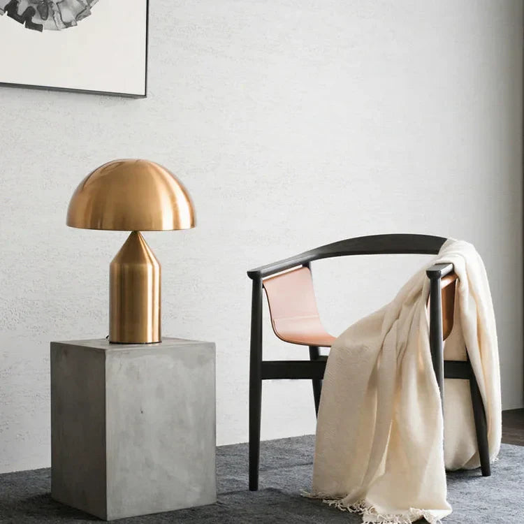 Nordic Collection | LED Table Lamp with Elegant Brass Dome Design | Warm Ambient Lighting for Living Room & Bedroom 3