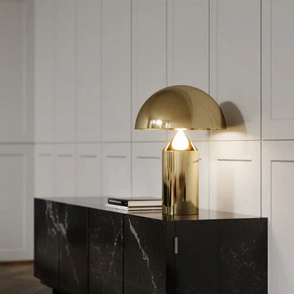 Nordic Collection | LED Table Lamp with Elegant Brass Dome Design | Warm Ambient Lighting for Living Room & Bedroom 4