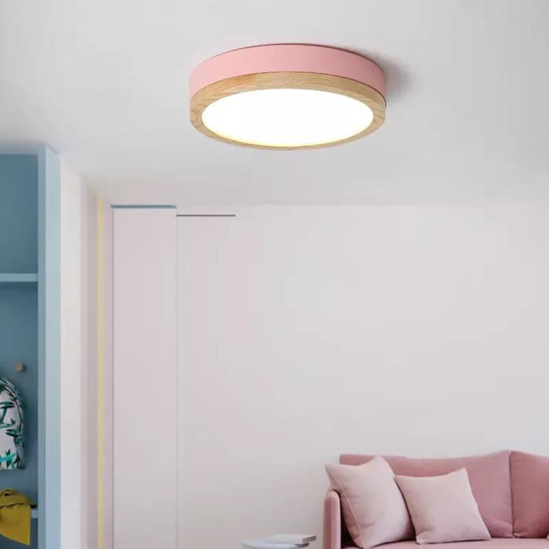 Nordic Collection | Round Flush Mount Ceiling Light with LED Illumination | Modern Design for Soft Ambient Lighting 5