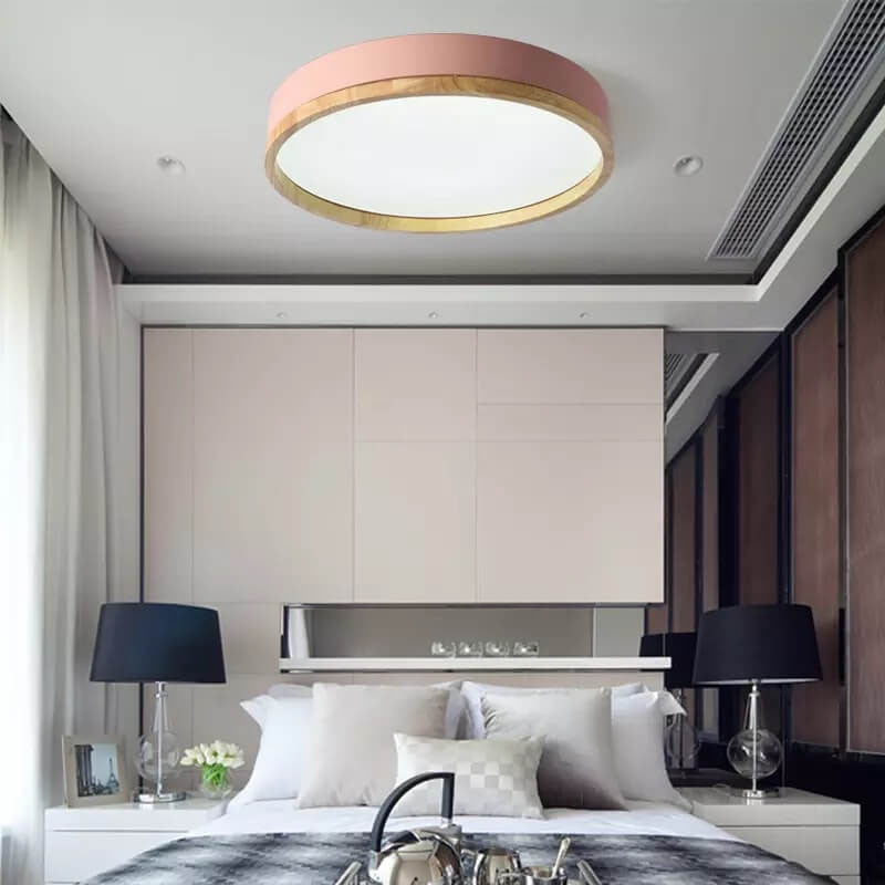 Nordic Collection | Round Flush Mount Ceiling Light with LED Illumination | Modern Design for Soft Ambient Lighting 7