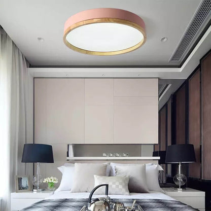 Nordic Collection | Round Flush Mount Ceiling Light with LED Illumination | Modern Design for Soft Ambient Lighting 7