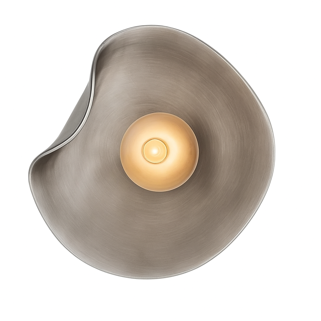 Nordic Curved Glass Wall Sconce with Warm LED Glow | Minimalist Lighting for Cozy Ambiance 0