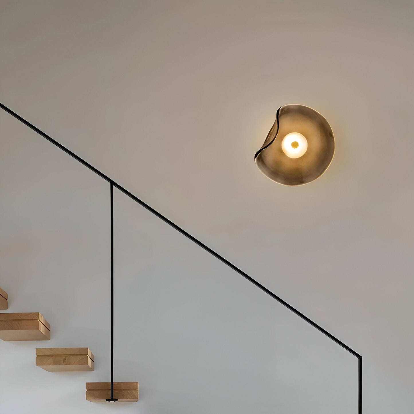 Nordic Curved Glass Wall Sconce with Warm LED Glow | Minimalist Lighting for Cozy Ambiance 2