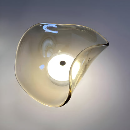 Nordic Curved Glass Wall Sconce with Warm LED Glow | Minimalist Lighting for Cozy Ambiance 4