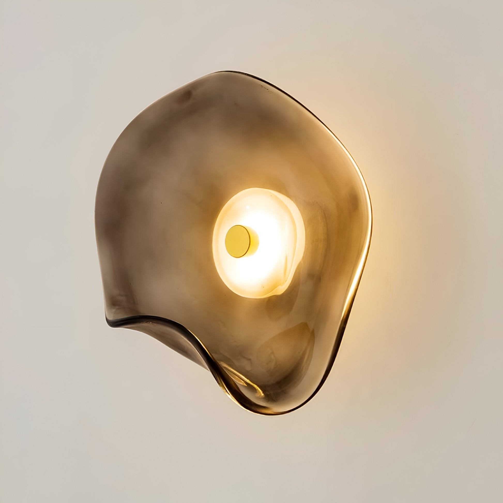 Nordic Curved Glass Wall Sconce with Warm LED Glow | Minimalist Lighting for Cozy Ambiance 6