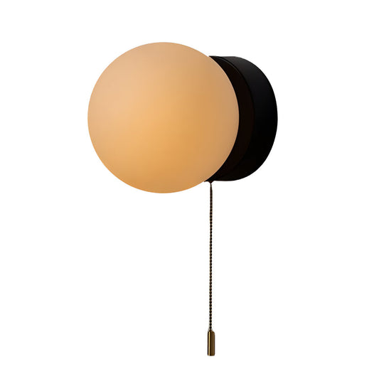 Nordic Minimalist | Glass Globe Wall Sconce with Pull Cord | Elegant Lighting for Cozy Ambience 0