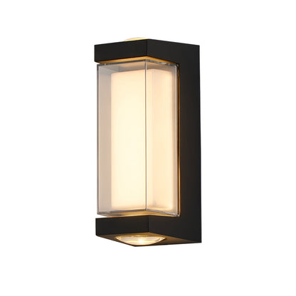 Nordic Minimalist | Outdoor Wall Lantern with Up-and-Down LED Effect | Durable Acrylic for Elegant Exterior Illumination 0