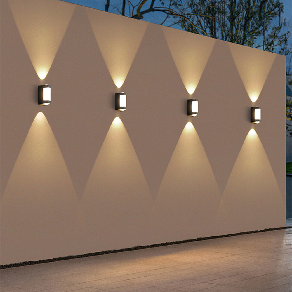 Nordic Minimalist | Outdoor Wall Lantern with Up-and-Down LED Effect | Durable Acrylic for Elegant Exterior Illumination 1
