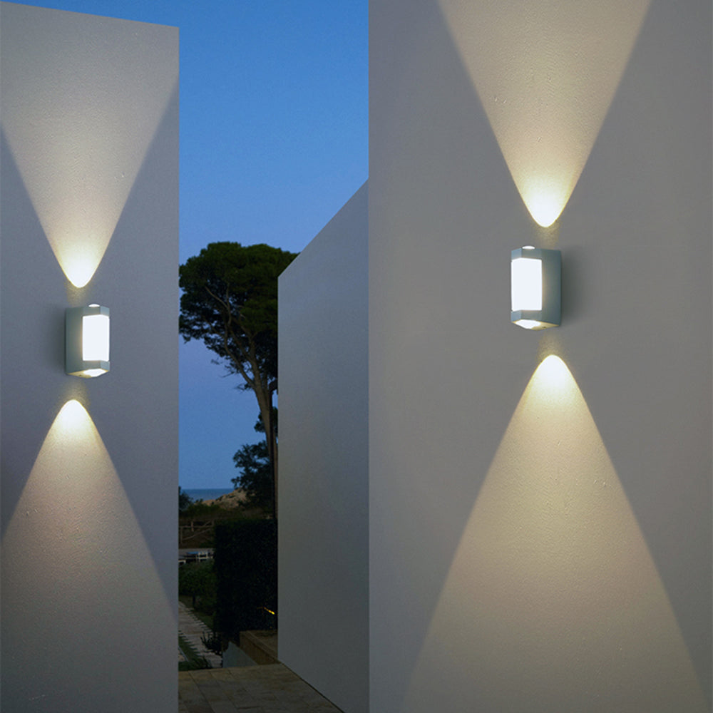 Nordic Minimalist | Outdoor Wall Lantern with Up-and-Down LED Effect | Durable Acrylic for Elegant Exterior Illumination 2