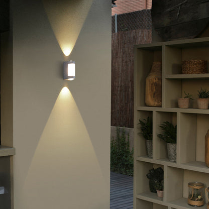 Nordic Minimalist | Outdoor Wall Lantern with Up-and-Down LED Effect | Durable Acrylic for Elegant Exterior Illumination 4