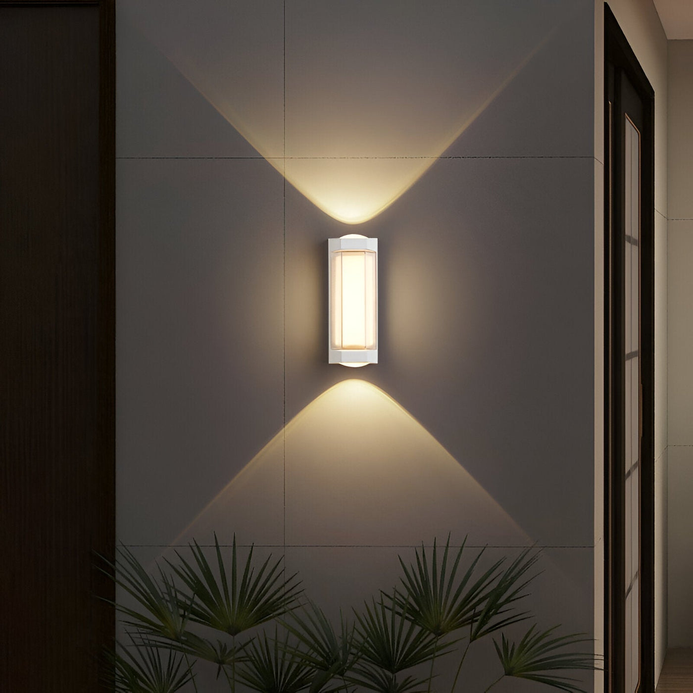 Nordic Minimalist | Outdoor Wall Lantern with Up-and-Down LED Effect | Durable Acrylic for Elegant Exterior Illumination 7
