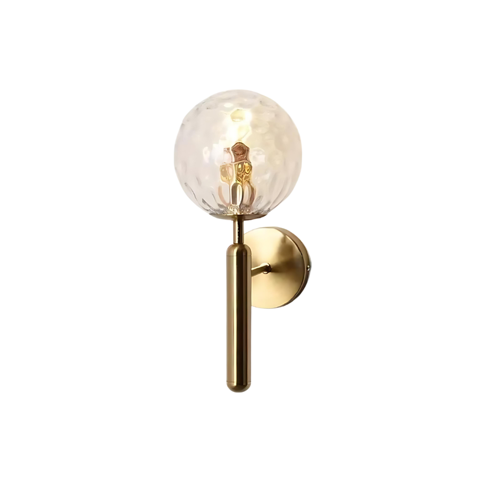 Nordic Style | LED Wall Sconce with Adjustable 3-Colour Lighting | Elegant Brass & Glass Design for Modern Ambience