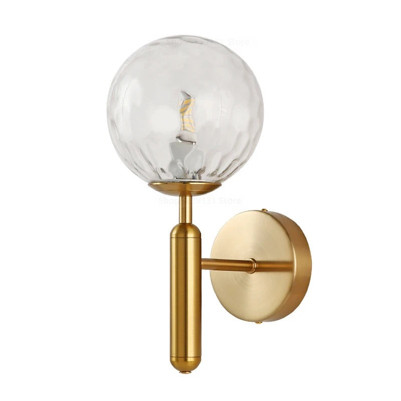Nordic Style | LED Wall Sconce with Adjustable 3-Colour Lighting | Elegant Brass & Glass Design for Modern Ambience 2